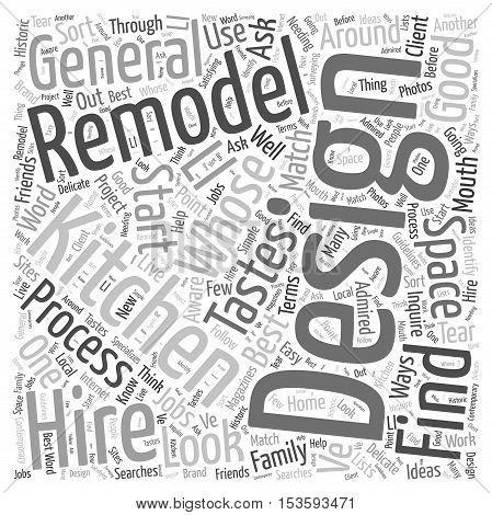 Who to Hire for Your Kitchen Remodel word cloud concept