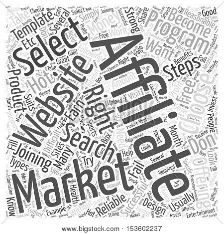 what to do after joining an affiliate program word cloud concept