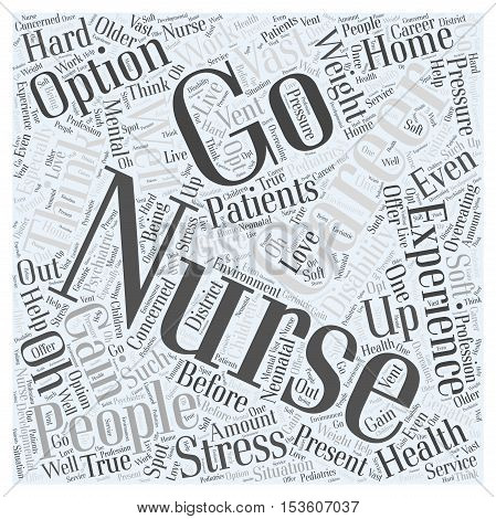 What are Your Options for Careers with Nursing Experience word cloud concept