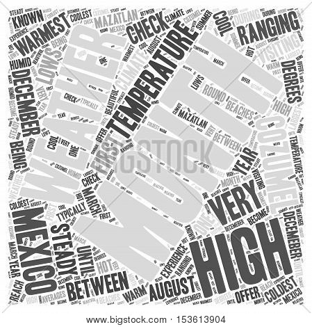 Visiting Mexico Check the Weather First word cloud concept