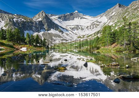 Beautiful Summer Landscape, Altai Mountains Russia.
