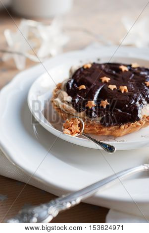 Christmas Tartlet With Chocolate Cream