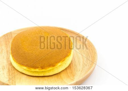 Dorayaki japanese snack dorayaki is a japanese bread japanese pancakes on white background.