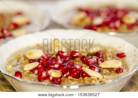 Turkish dessert  Ashura which is called Noah's pudding.