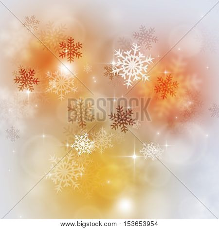Bright Multicolor Snow Background