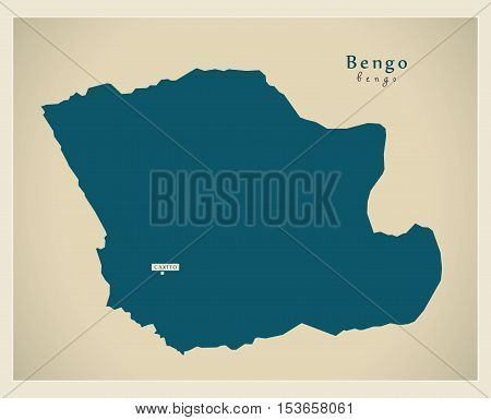 Modern Map - Bengo AO Angola vector