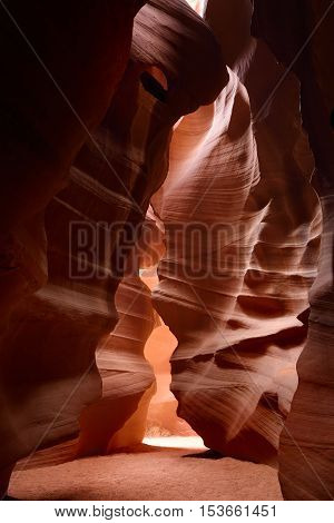 Glowing Colors Of Upper Antelope Canyon, The Famous Slot Canyon In Navajo Reservation Near Page, Ari