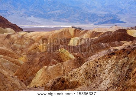 Famous Zabriskie Point In Death Valley National Park