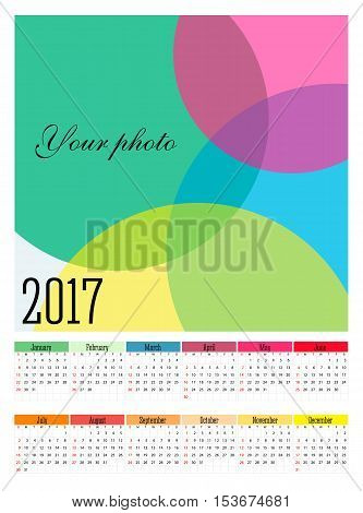 Simple 2017 year vector calendar / 2017 calendar design