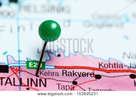 Kehra pinned on a map of Estonia