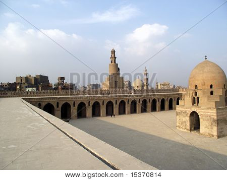 Ahmed Ibn Tulun moské Cairo Egypten, hvor adelen i historie og storhed af islamiske civile