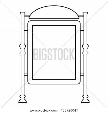 Advertising sign icon. Outline illustration of advertising sign vector icon for web