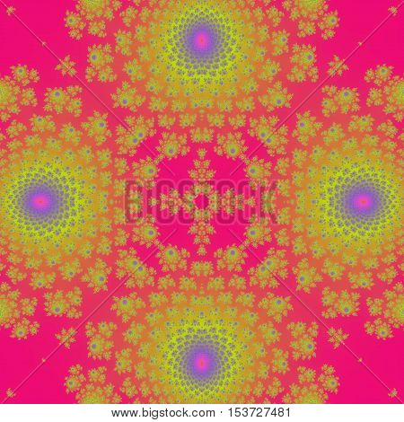 Oramental pink and yellow oriental seamless design