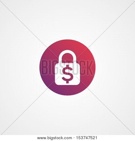 secure payment logo icon with lock and money symbol