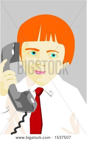 der junge mit Telefon