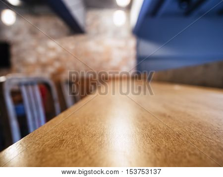 Table counter with seats Bar restaurant background