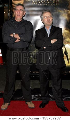 Tobe Hooper and R. Lee Ermey at the Los Angeles premiere of 'The Texas Chainsaw Massacre: The Beginning' held at the Grauman's Chinese Theater in Hollywood, USA on October 5, 2006.