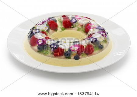  christmas wreath bavarois, homemade jelly dessert