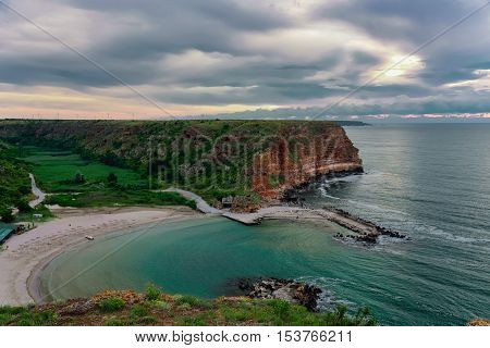 Cloudy summer day at Bolata bay, Bulgaria