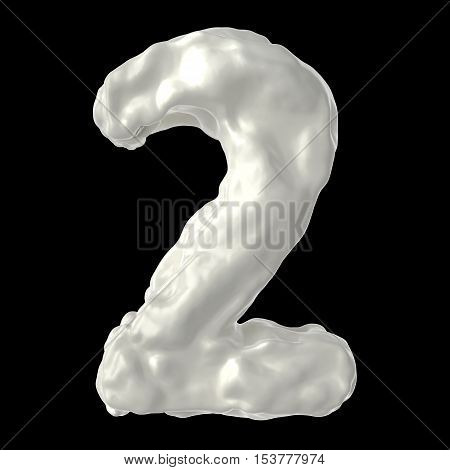 number 2 milk on a black background