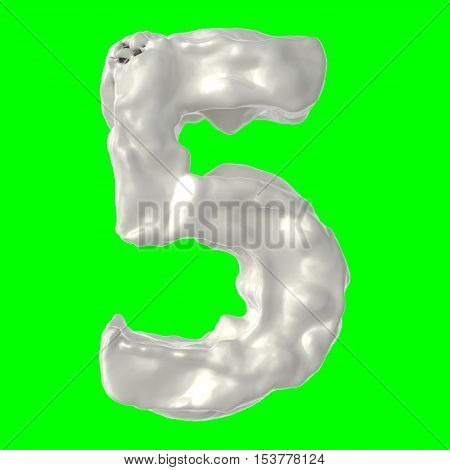 number 5 white milk the hroma key