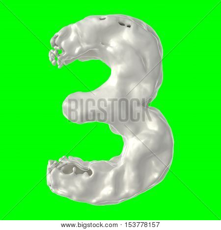 number 3 white milk the hroma key