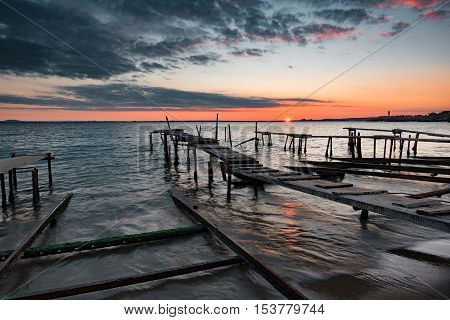 October sunset at the village of Ravda, Bulgaria