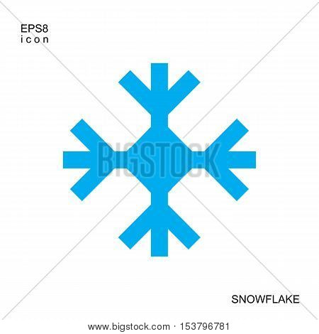Snowflake icon isolated on white background. Snow element for winter design and decoration