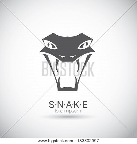 vector snake simple black logo design element. danger snake icon. viper symbol