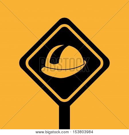 concept constrcution building helmet icon graphic vector illustration