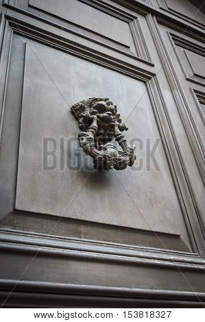Bacchus Head Door Knocker Ancient Knocker detail