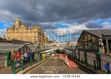 Entrance Of The Waverly Station In Edinburgh