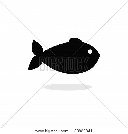 Cute fish underwater vector illustration icons set. Flat style sea life animals. Tropical characters, aquarium isolated on white background