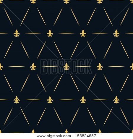 Luxury Royal Seamless Repeat Golden Pattern Wallpaper Lys Flower