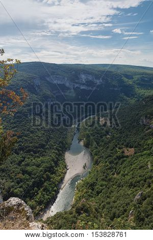 The Gorges de Ardeche is made up of a series of gorges in the river Ardeche forming a thirty-kilometre long canyon.