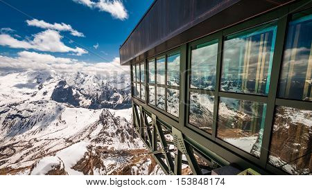 Breathtaking View From The Summit Of Sass Pordoi, Dolomites, Italy