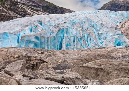 Jostedalsbreen glacier - Norway - Melting glacier because of global warming