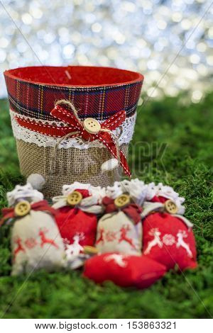Christmas greetings, symbol and xmas celebration santa claus