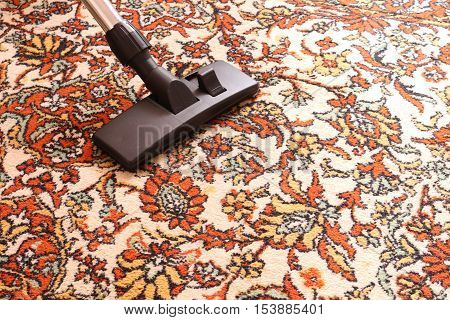 cleaning old carpet with a vacuum cleaner universal nozzle
