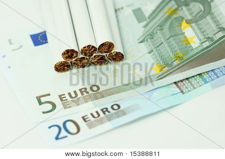 cigarettes and money