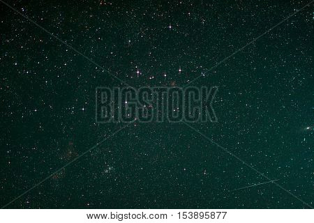 Starfield with Cassiopeia Andromeda Galaxy Milky Way and Falling Star