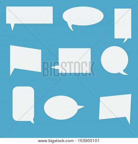 Blank empty white speech bubbles. paper bubbles with the shadows eps10