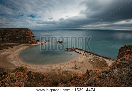 Cloudy day at Bolata bay, near Cape Kaliakra, Bulgaria