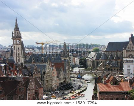 Skyline of Ghent, Belgium - City Skyline