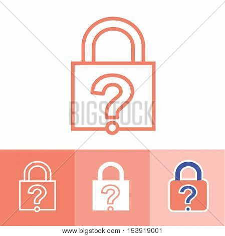 Password Hint Icon With Question Mark