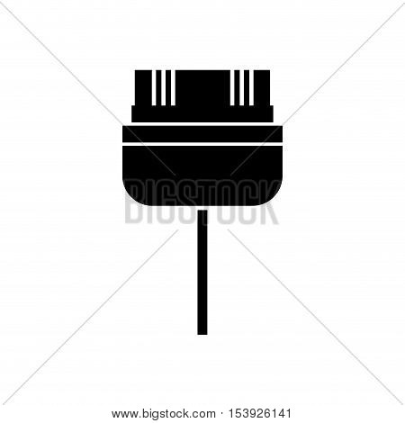 black silhouette pin connector for video games