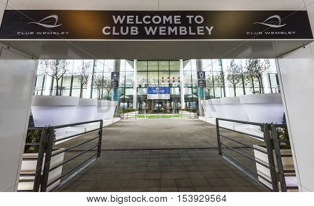 London, the UK - May 2016: Welcome to Wembley stadium