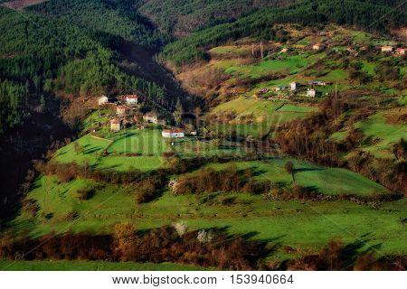 Borovitsa village in the spring, Eastern Rhodopes, Bulgaria