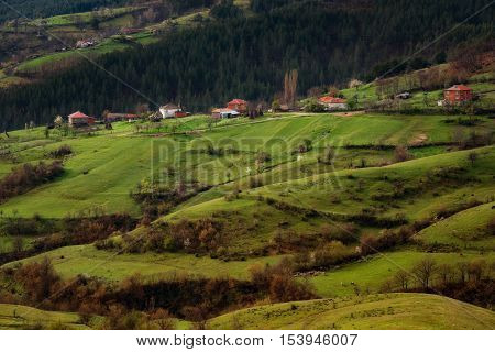 Borovitsa village in the spring, Eastern Rhodopes, Bulgaria