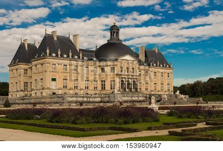 The Vaux-le-Vicomte is a Baroque French castle constructed from 1658 to 1661 for Nicolas Fouquet the superintendant of Finances of Louis XIV.